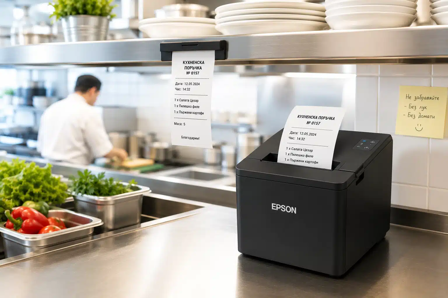 Kitchen POS printer EPSON TM - T20 - with USB and RS interface